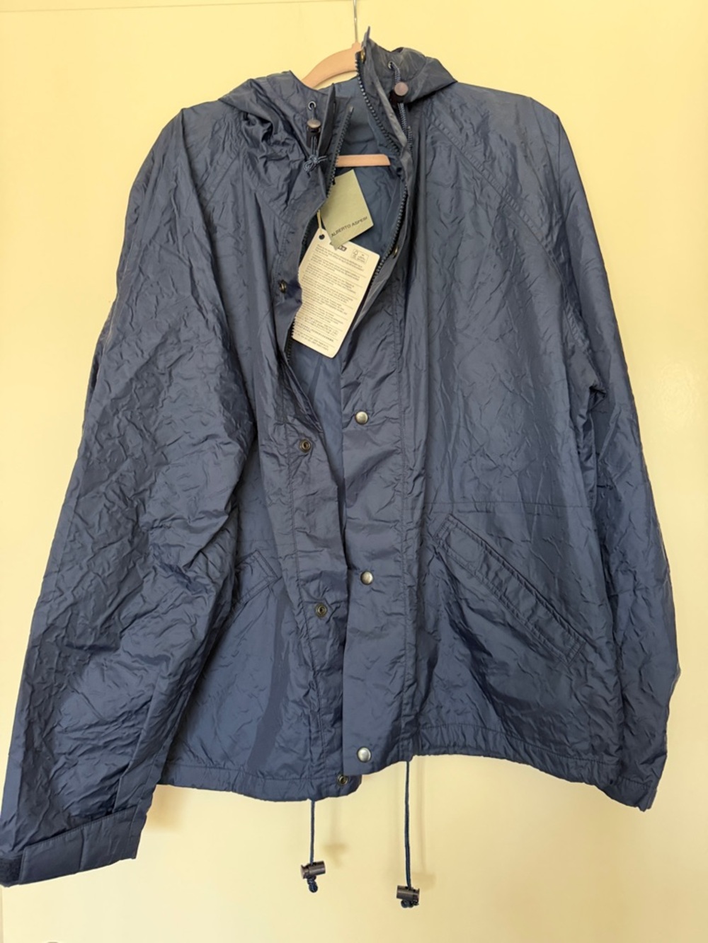 Aspesi Navy Blue Lightweight Hooded Jacket